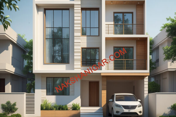 27x50-a-5-marla-double-story-house-in-lahore-where-every-room-has-a-voice-realistic-front-elevation-of-a-5-Marla